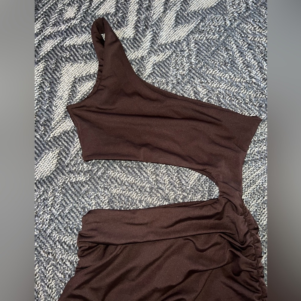 Body con dress super stretchy brown - Picture 3 of 4